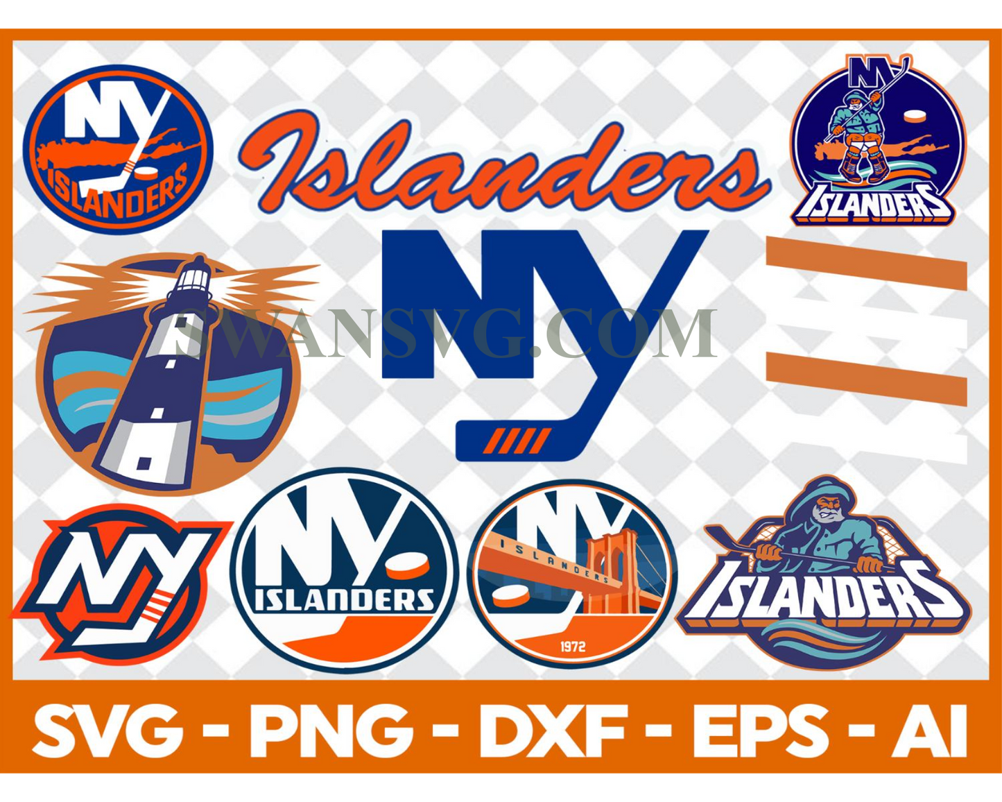 New York Islanders Bundle Svg, Bundle NHL Hockey Svg, NHL HOCKEY Svg
