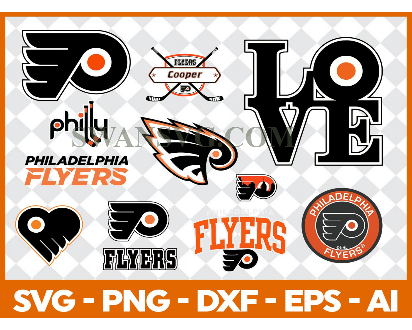 Philadelphia Flyers Bundle Svg, Bundle NHL Hockey Svg, NHL HOCKEY Svg