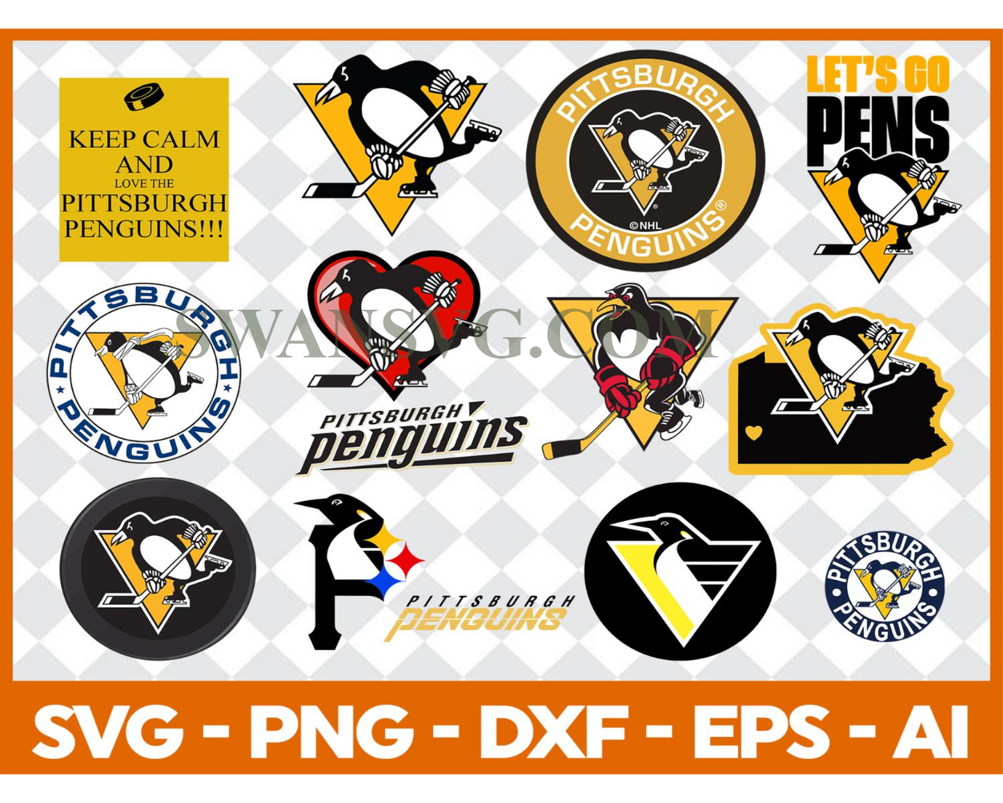 Pittsburgh Penguins Bundle Svg, Bundle NHL Hockey Svg, NHL HOCKEY Svg