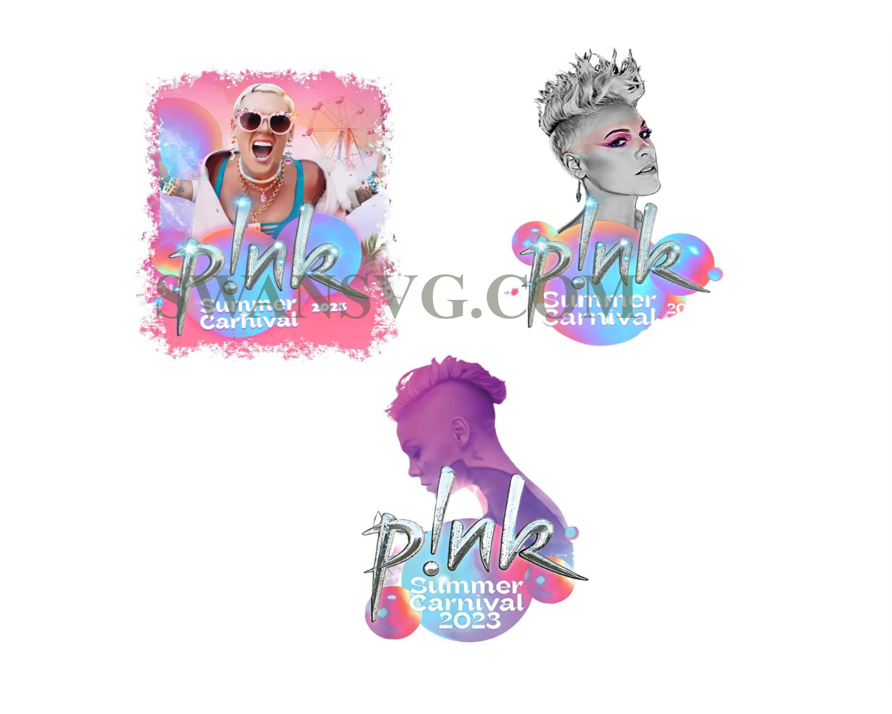 Pink Summer Carnival PNG Bundle, SVG, Summer Carnival 2023 Tour SwanSvg