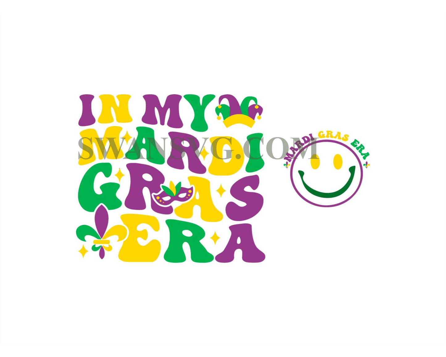 In My Mardi Gras Era Svg, Sparkly Mardi Gras Svg, Mardi Gras Svg