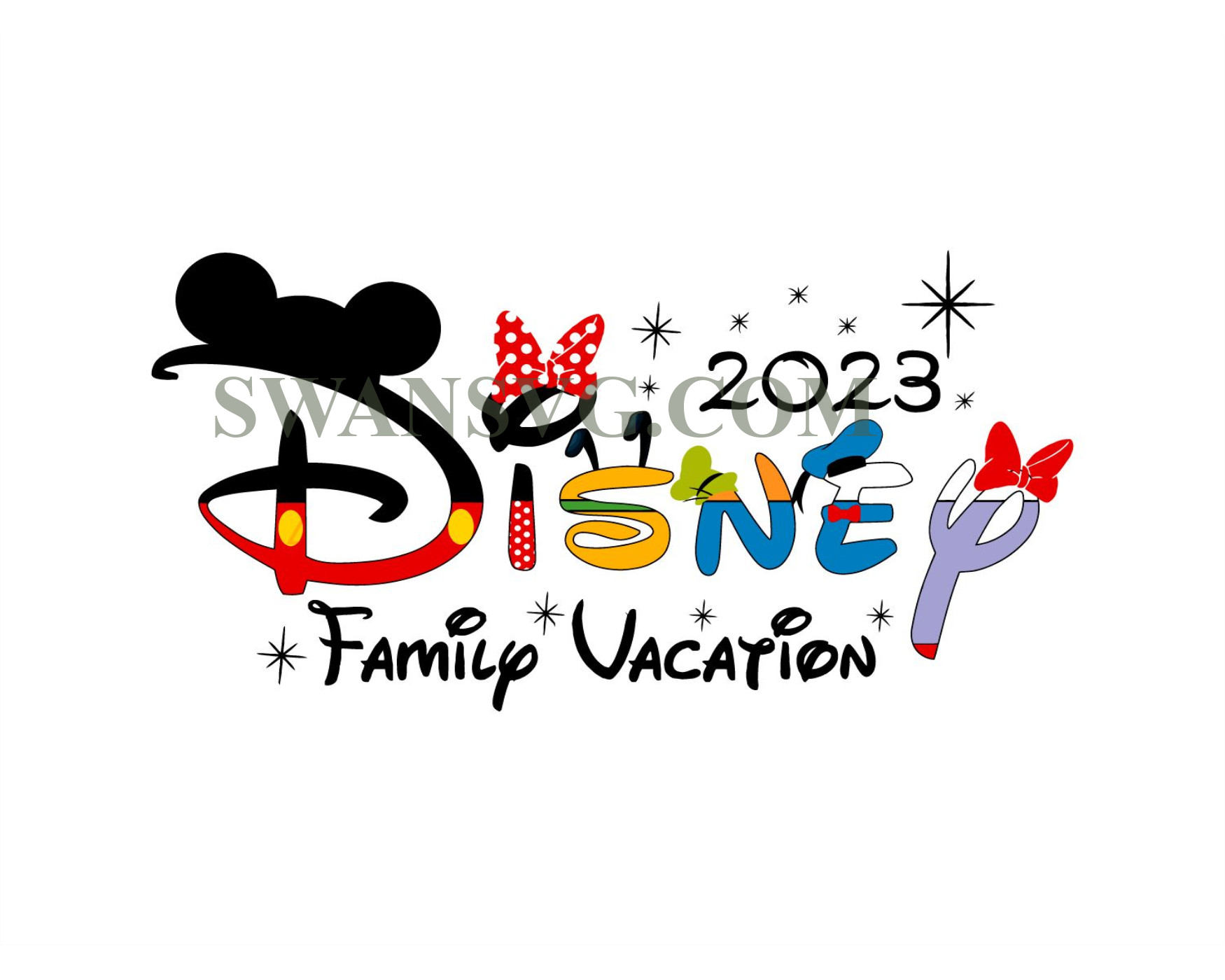 Disney Family Vacation 2023 Svg Digital Download SwanSvg