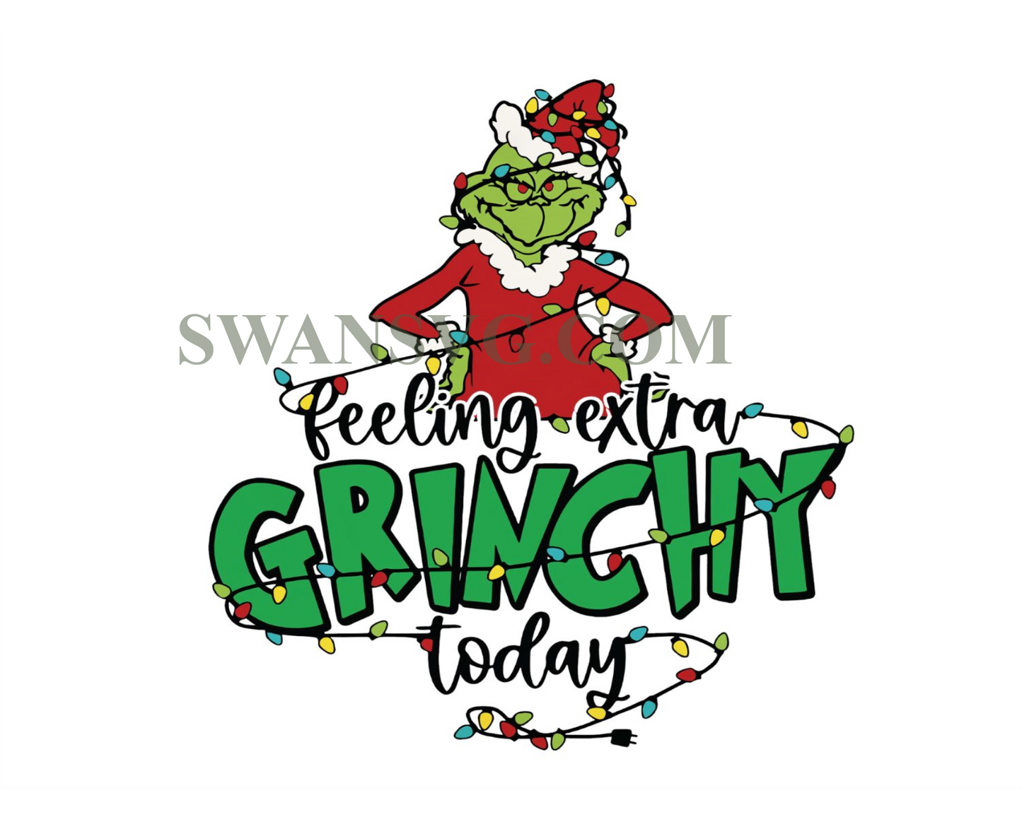 Feeling Extra Grincy Today PNG, Grinc Christmas Png, Retro Christmas