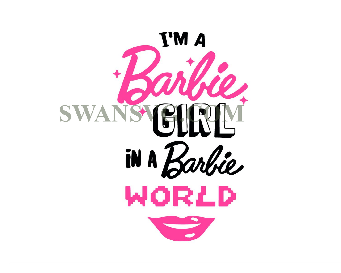 Im a Barbie girl in a barbie world svg