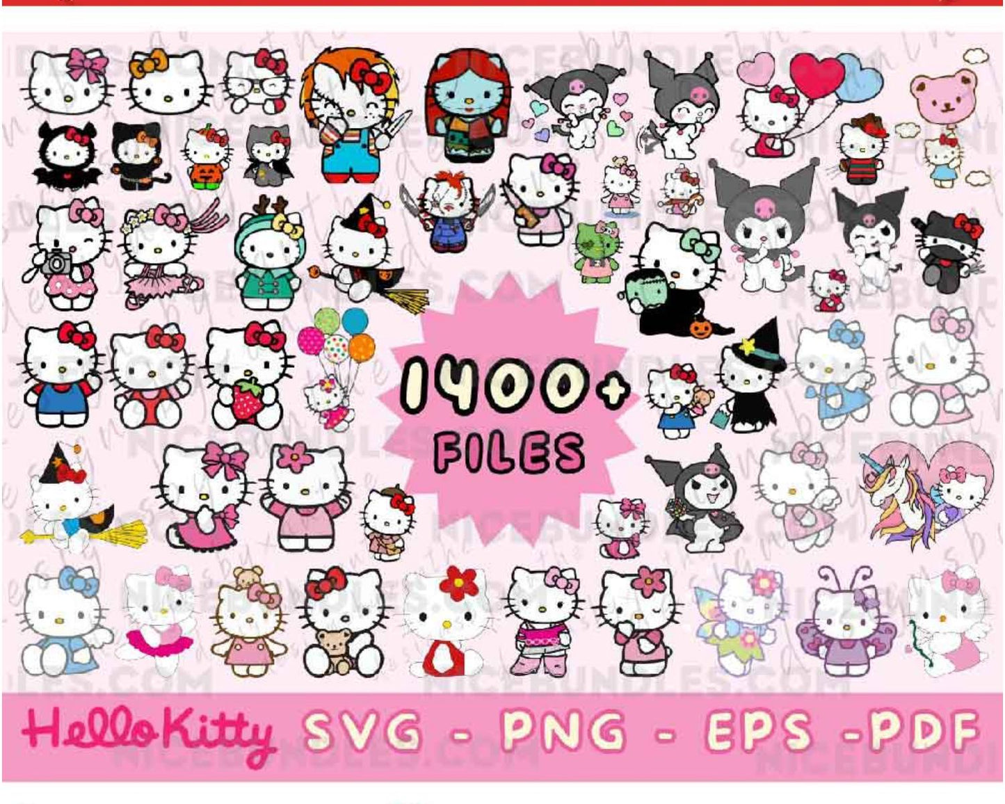 Kawaii Kitty Svg, Kawaii Kitty Svg Bundle, Cute Cat Svg, Kitty Svg
