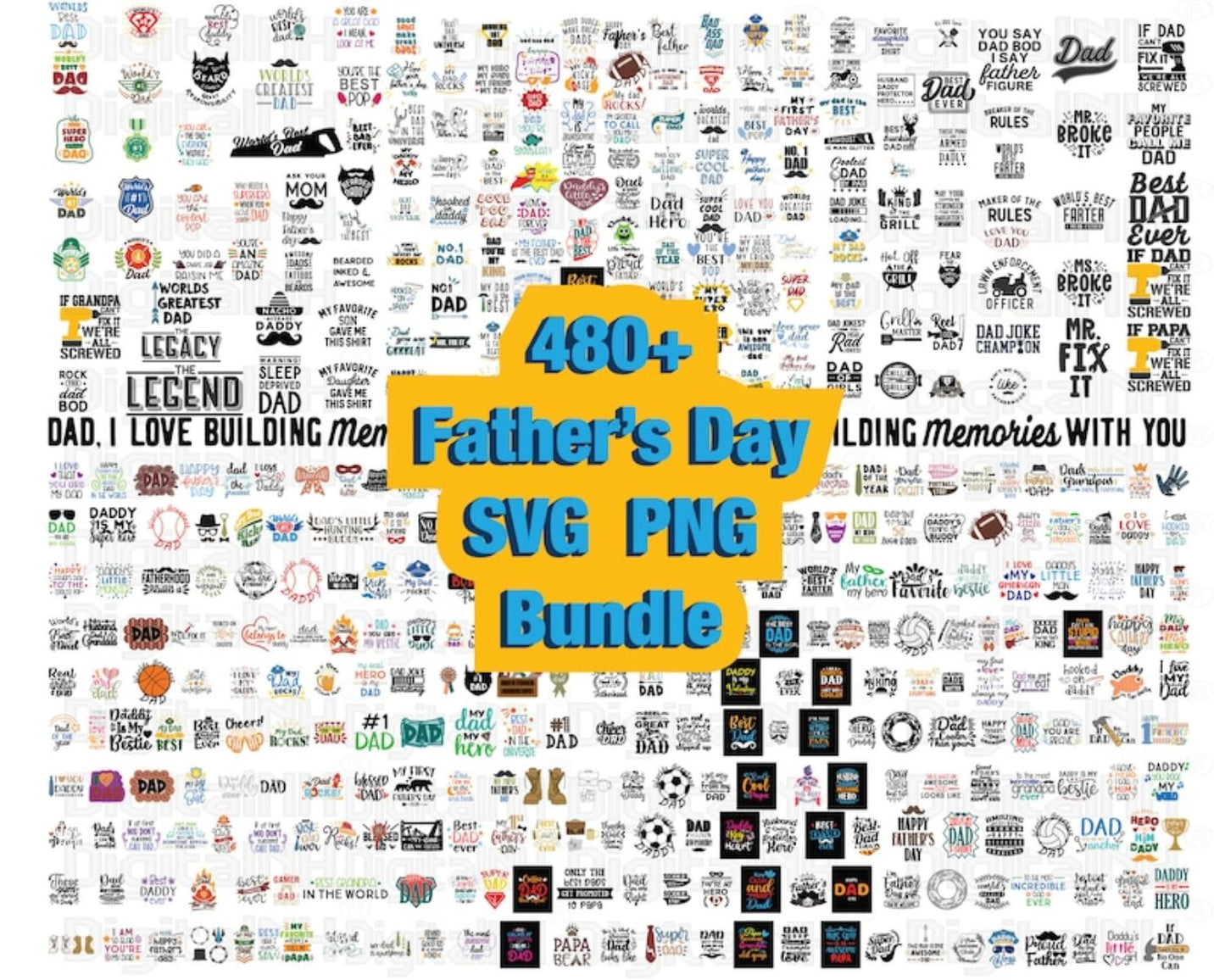 480 Fathers Day SVG Bundle, Father SVG, Father Quotes SVG, Best Dad