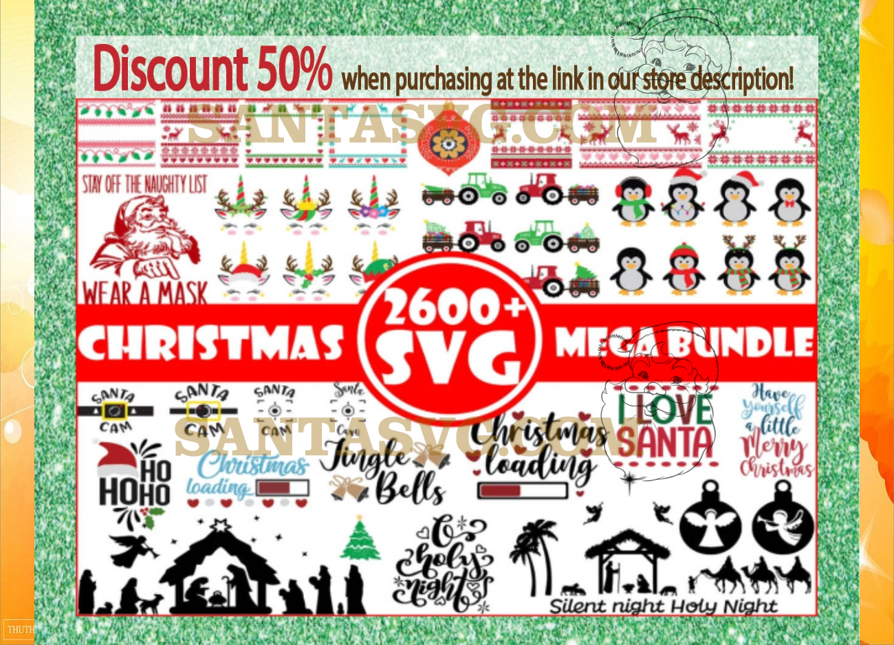 Christmas Svg, Mega Bundle Svg, Christmas Svg Bundle