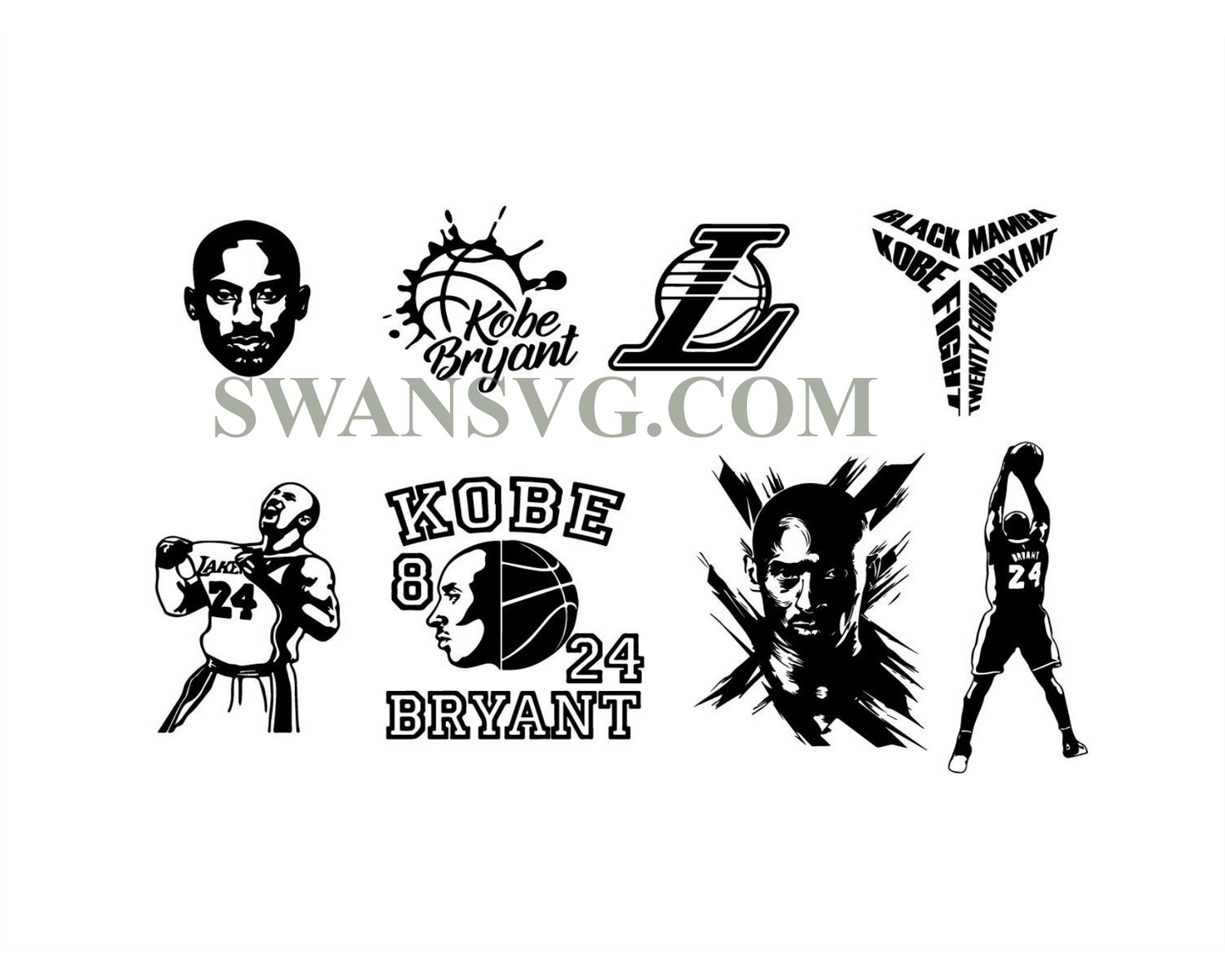 Kobe Bryant Bundle Basketball NBA Svg Digital Download