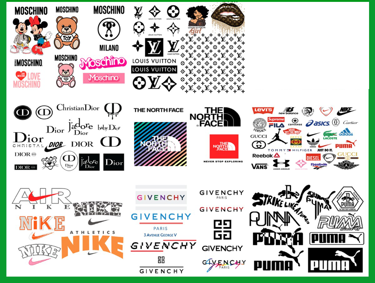 Fashion Logo Bundle Svg, Brand Logo Svg, Famous Brand Svg