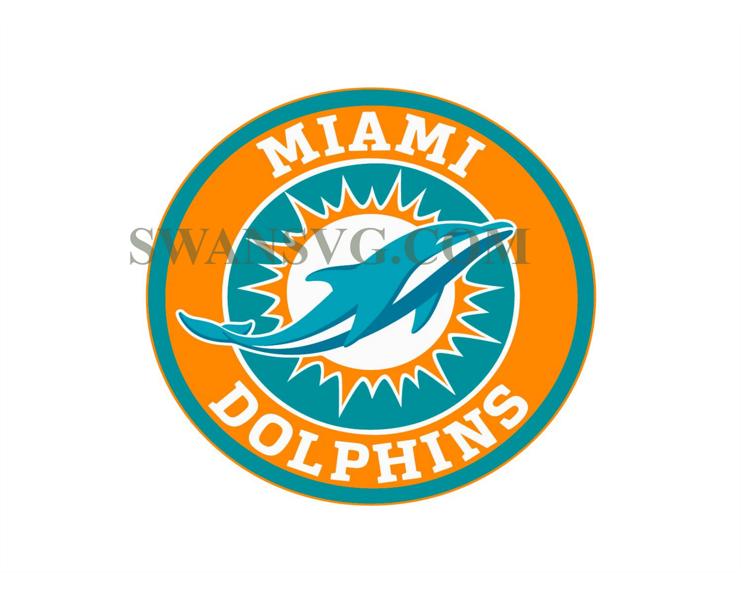Cicle Miami Dolphins Logo Svg Digital Download File