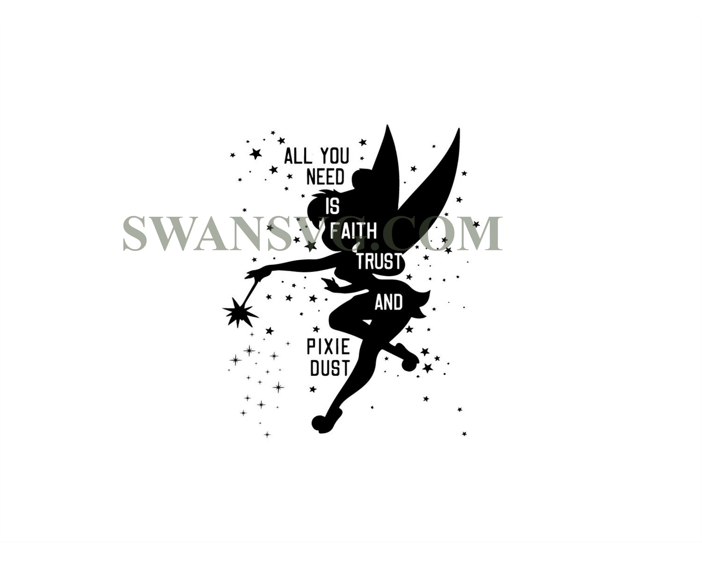 All You Need Is Faith, Trust And Pixie Dust Svg, Magic Land Svg