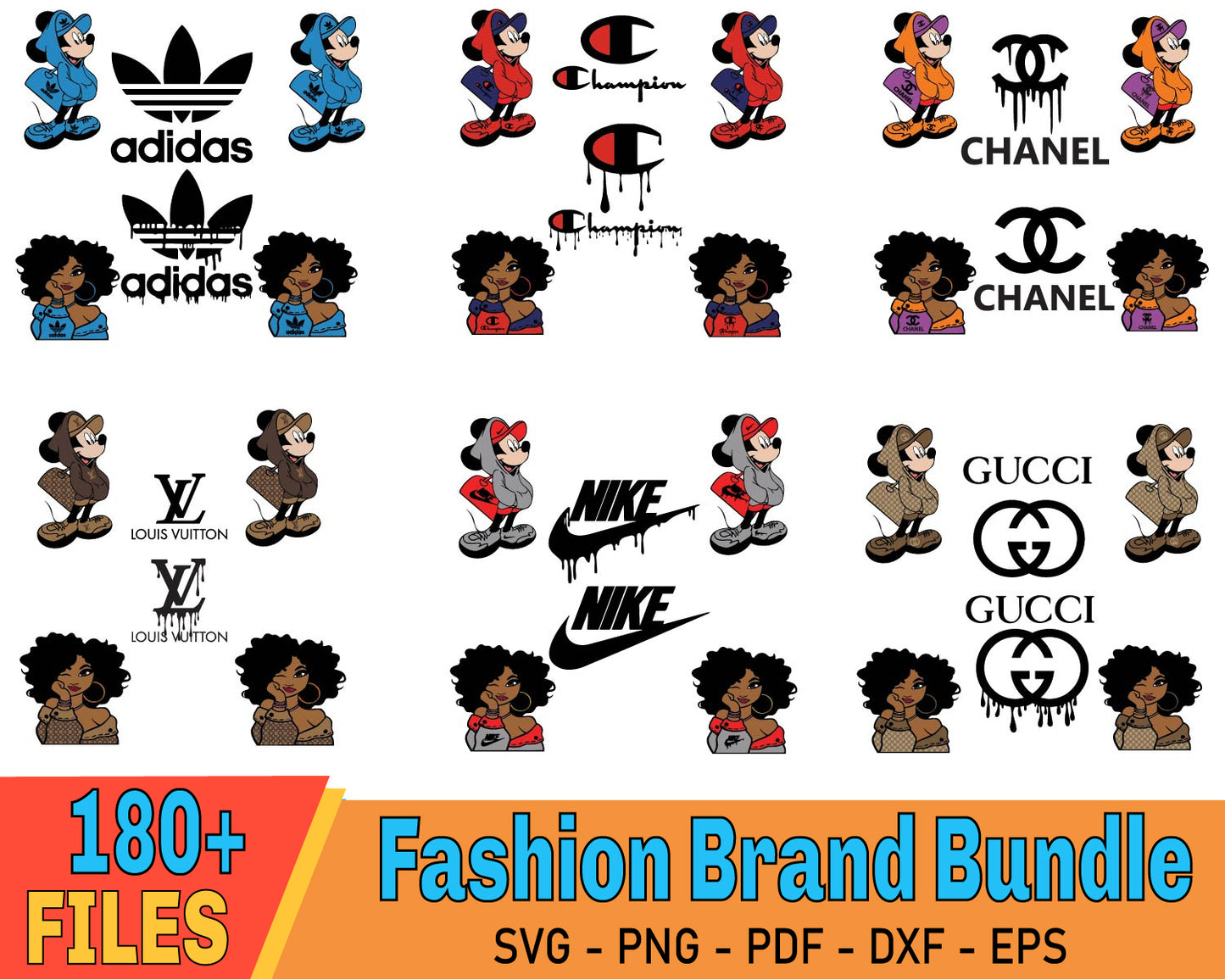 Fashion Brand Logo Svg, Bundle Logo Svg, Brand Logo Svg, Famous Logo