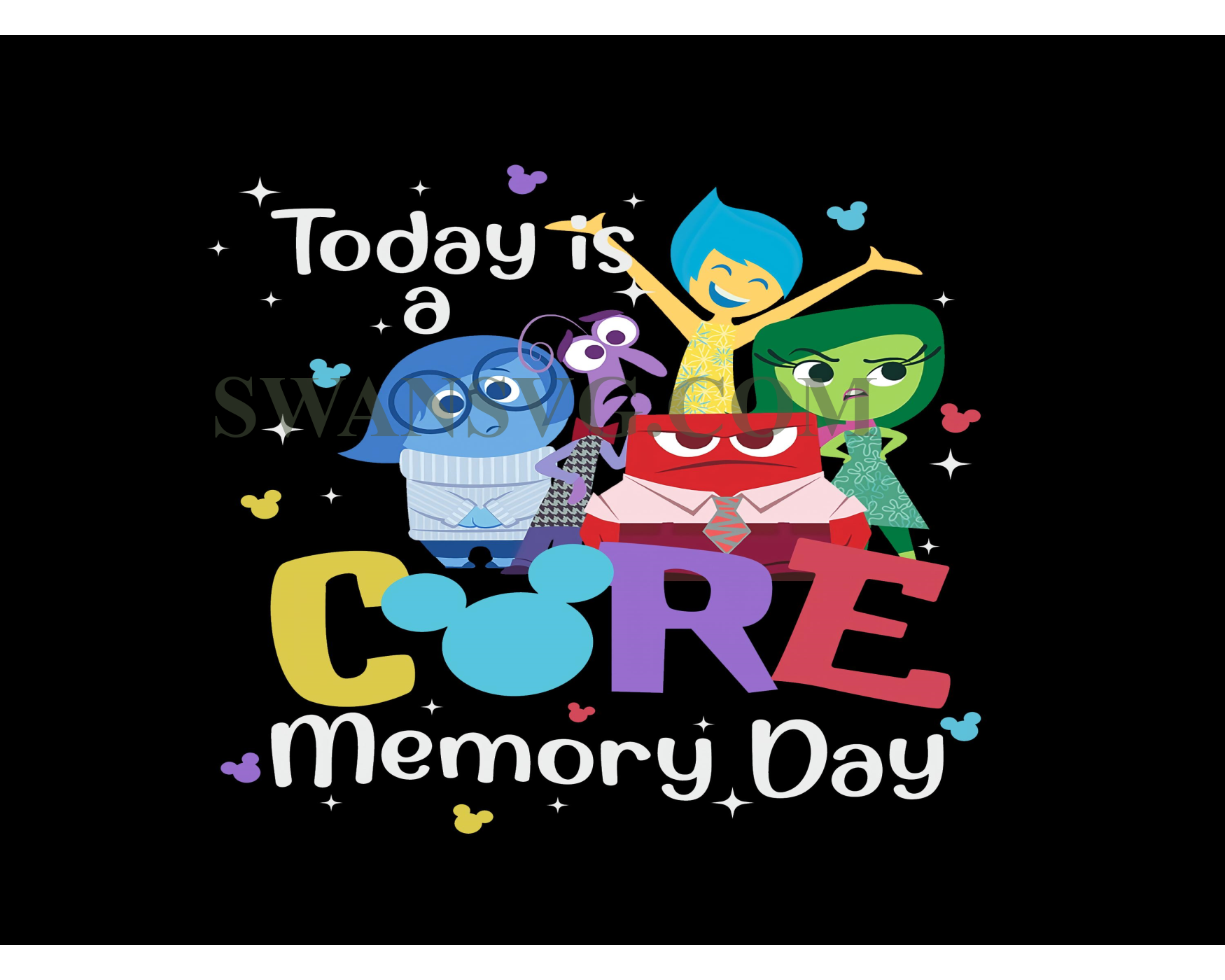 Today Is A Core Memory Day Png, Mickey Ears Png, Inside Out Friends Pn
