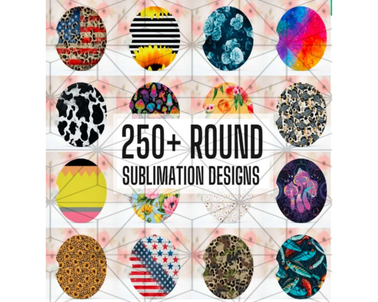 250 Car Coaster Sublimation, Car Coaster Designs, Trending Svg