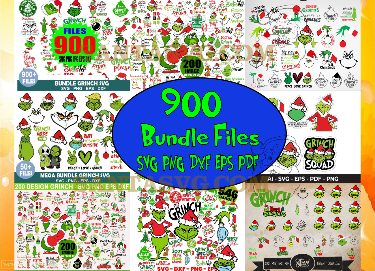 900 Bundle Grinch Svg, Grinch SVG, Merry Christmas svg, Baby Grinch
