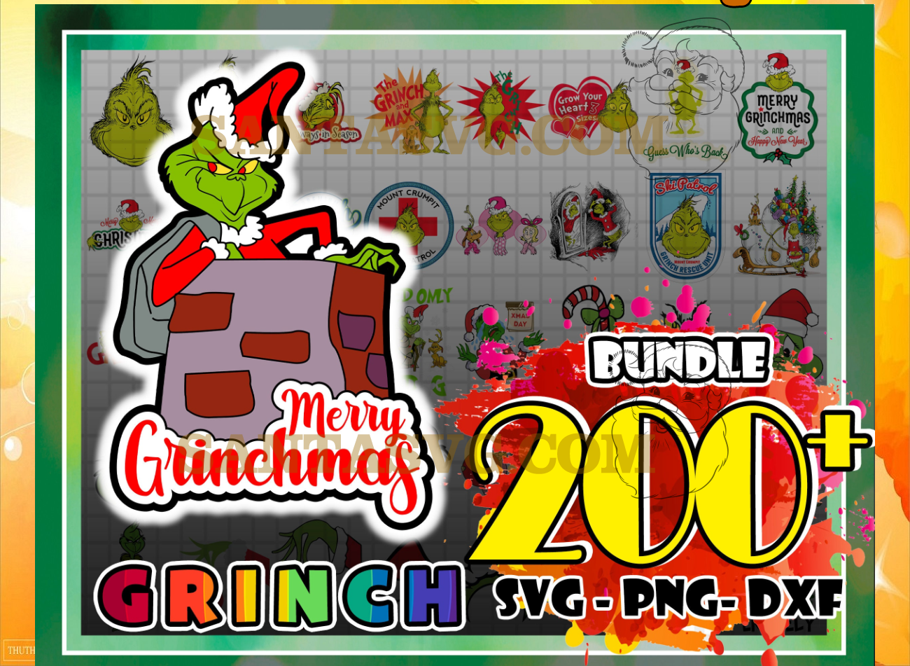 Bundle Grinch Svg, Grinch Bundle Svg, Merry Grinchmas, Grinch