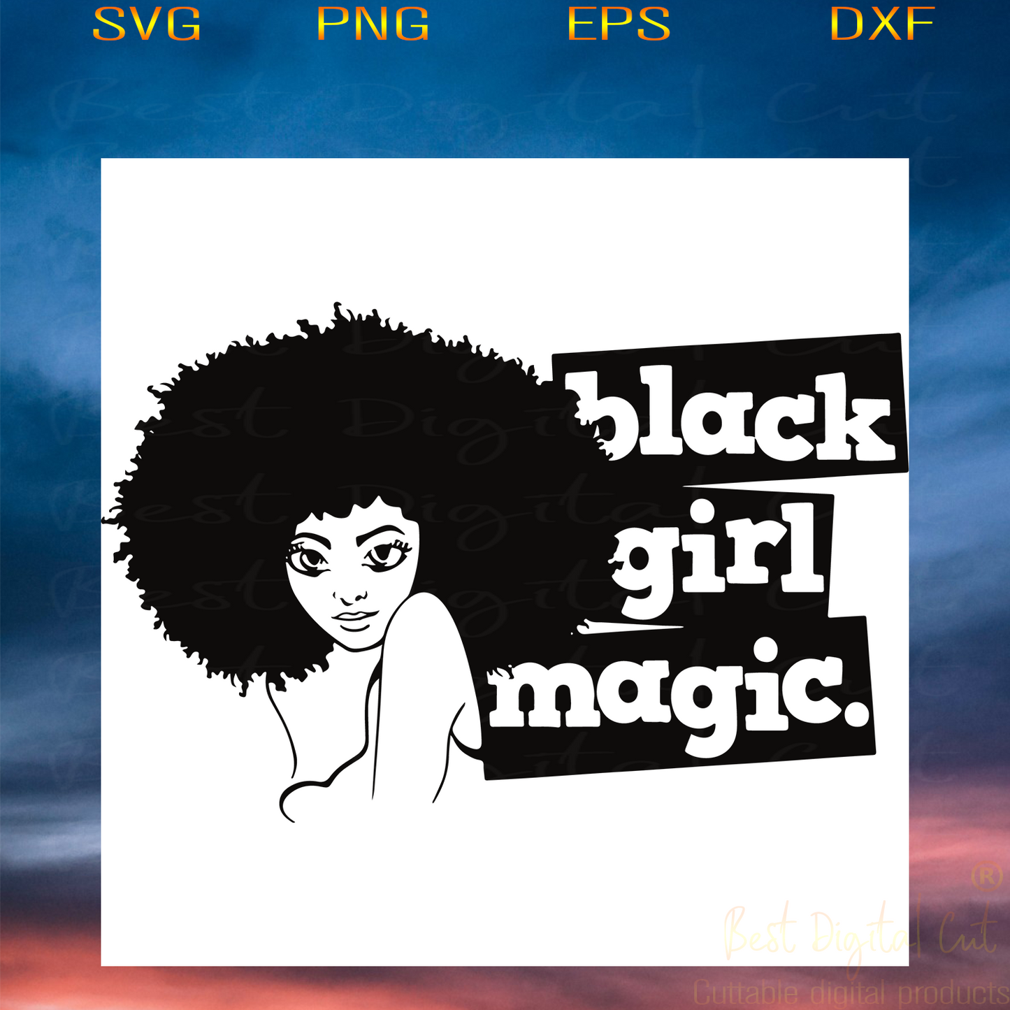 Black Girl Black Girl Magic, African American Svg, Black Girl Gift