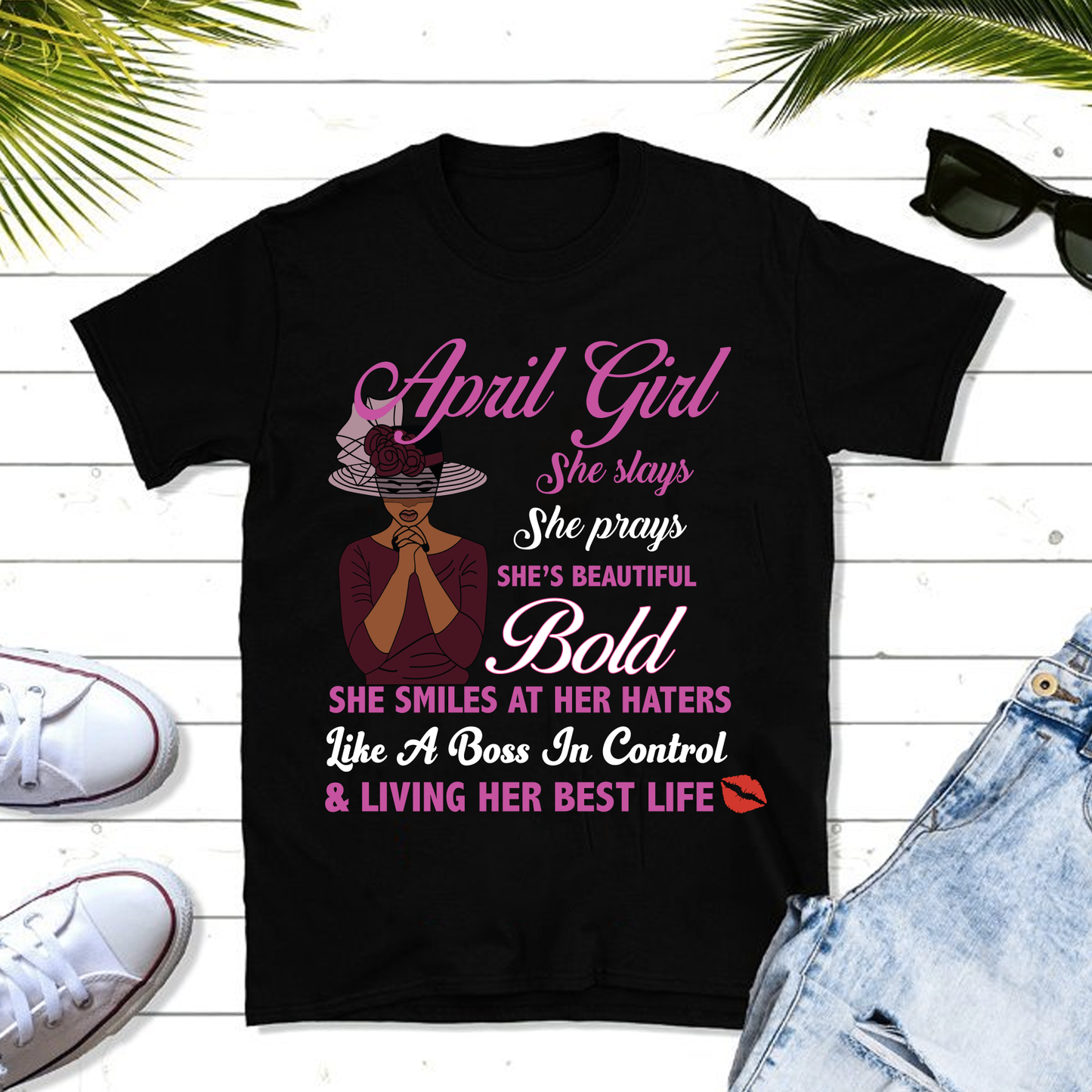April girl svg born in April , living my best life