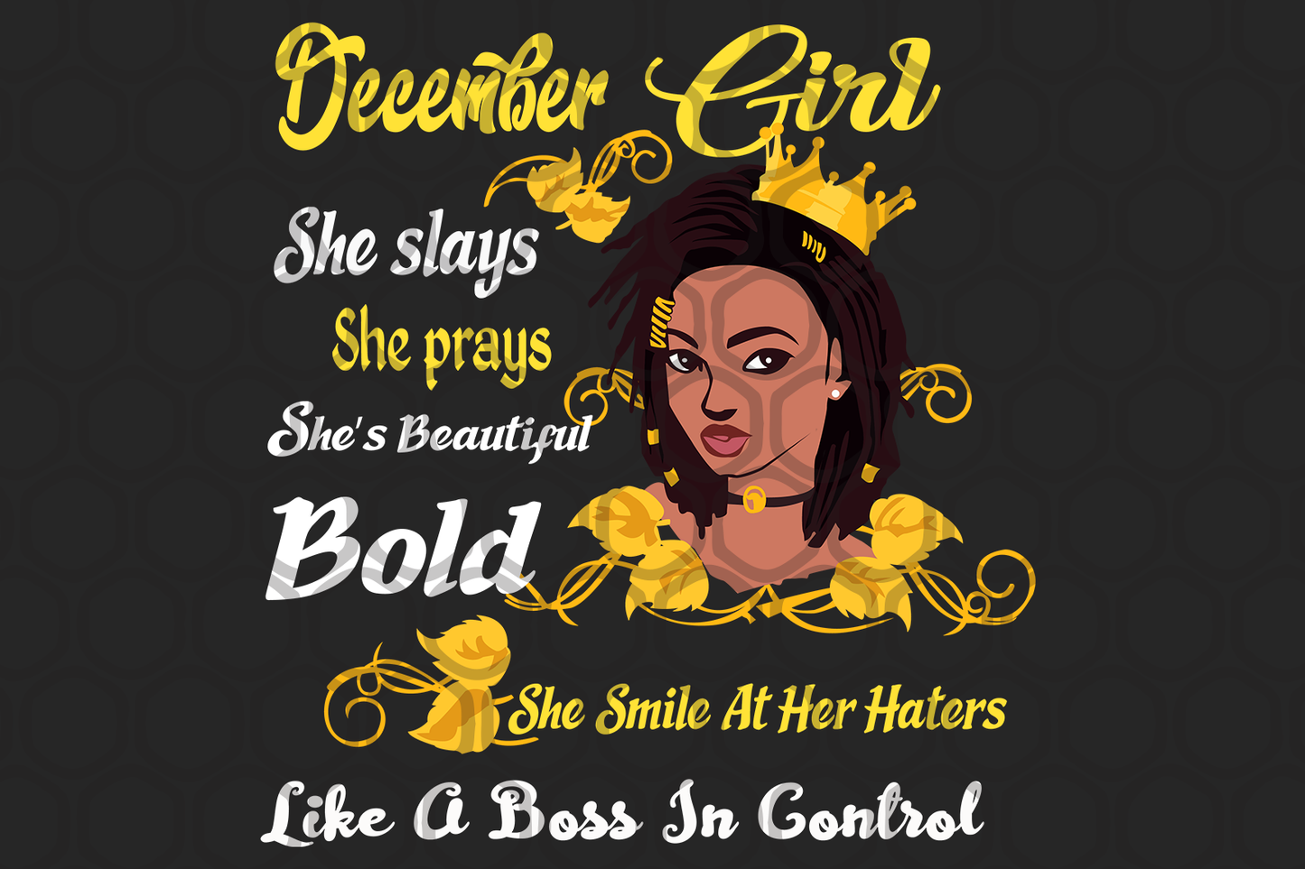 December girl svg born in December , living my best life