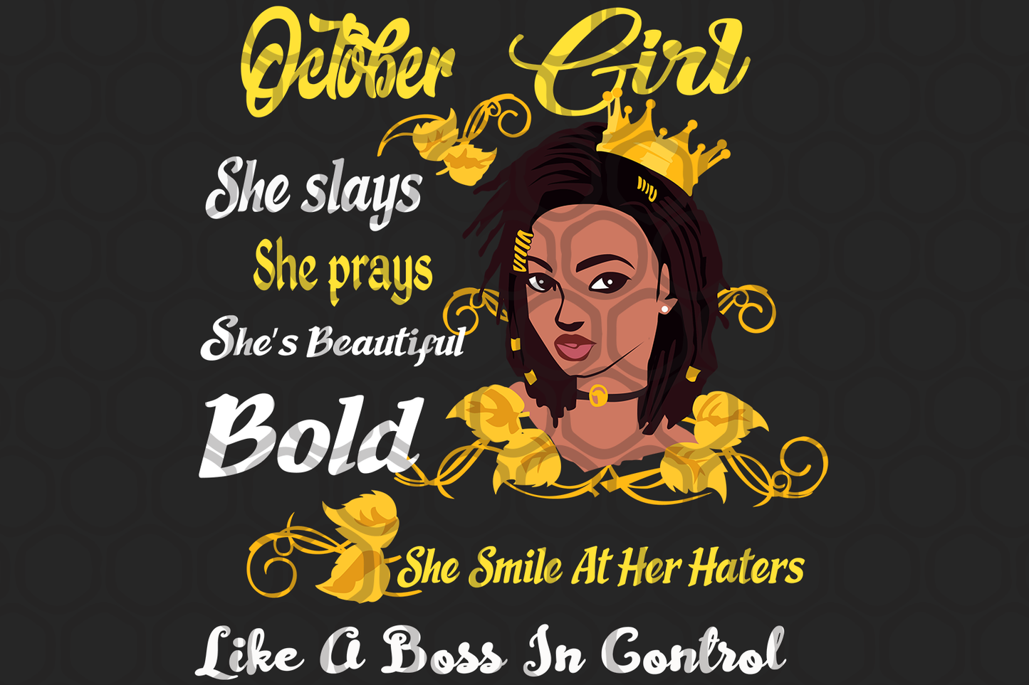 October girl svg born in October , living my best life