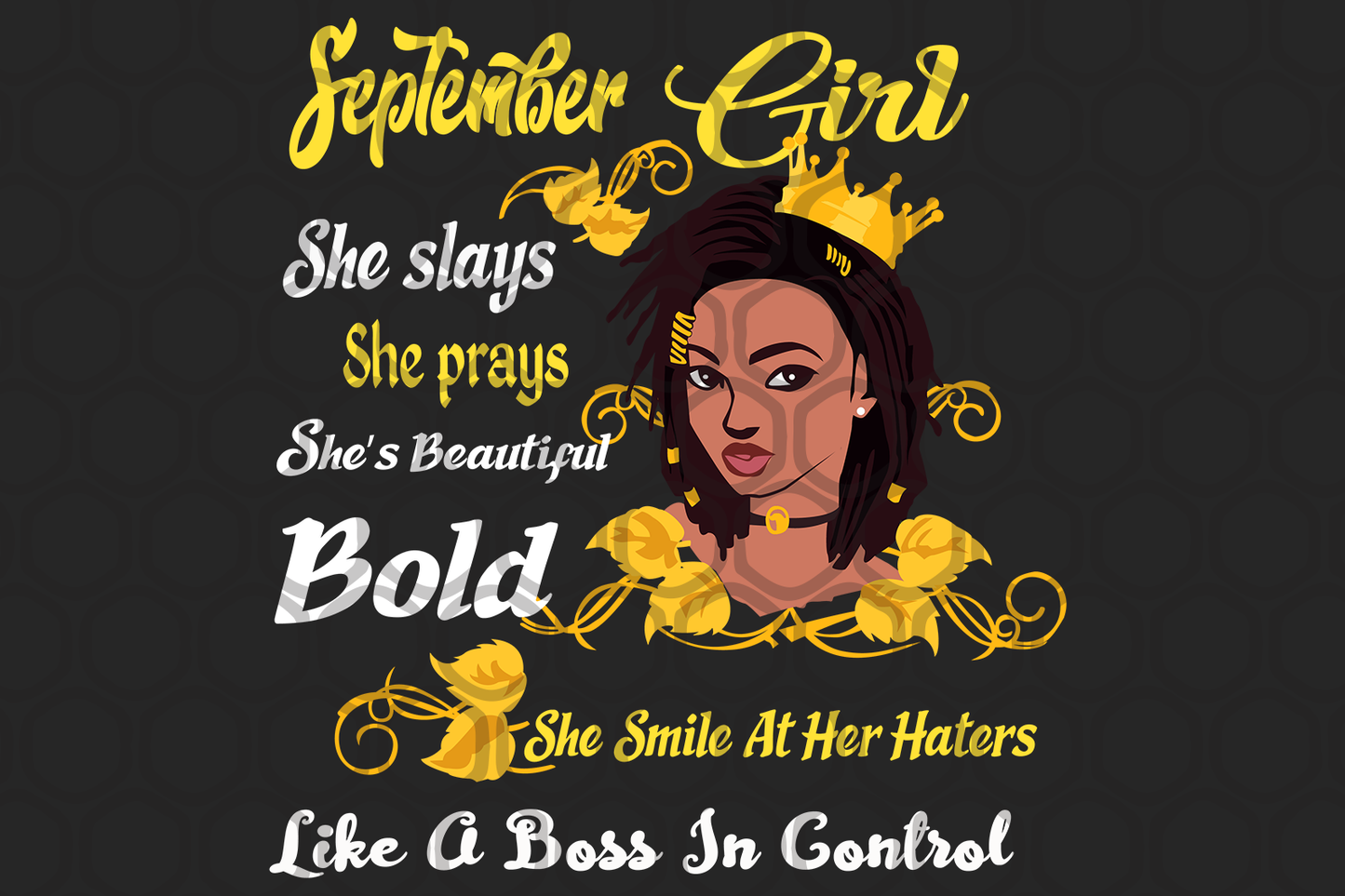 September girl svg born in September , living my best life