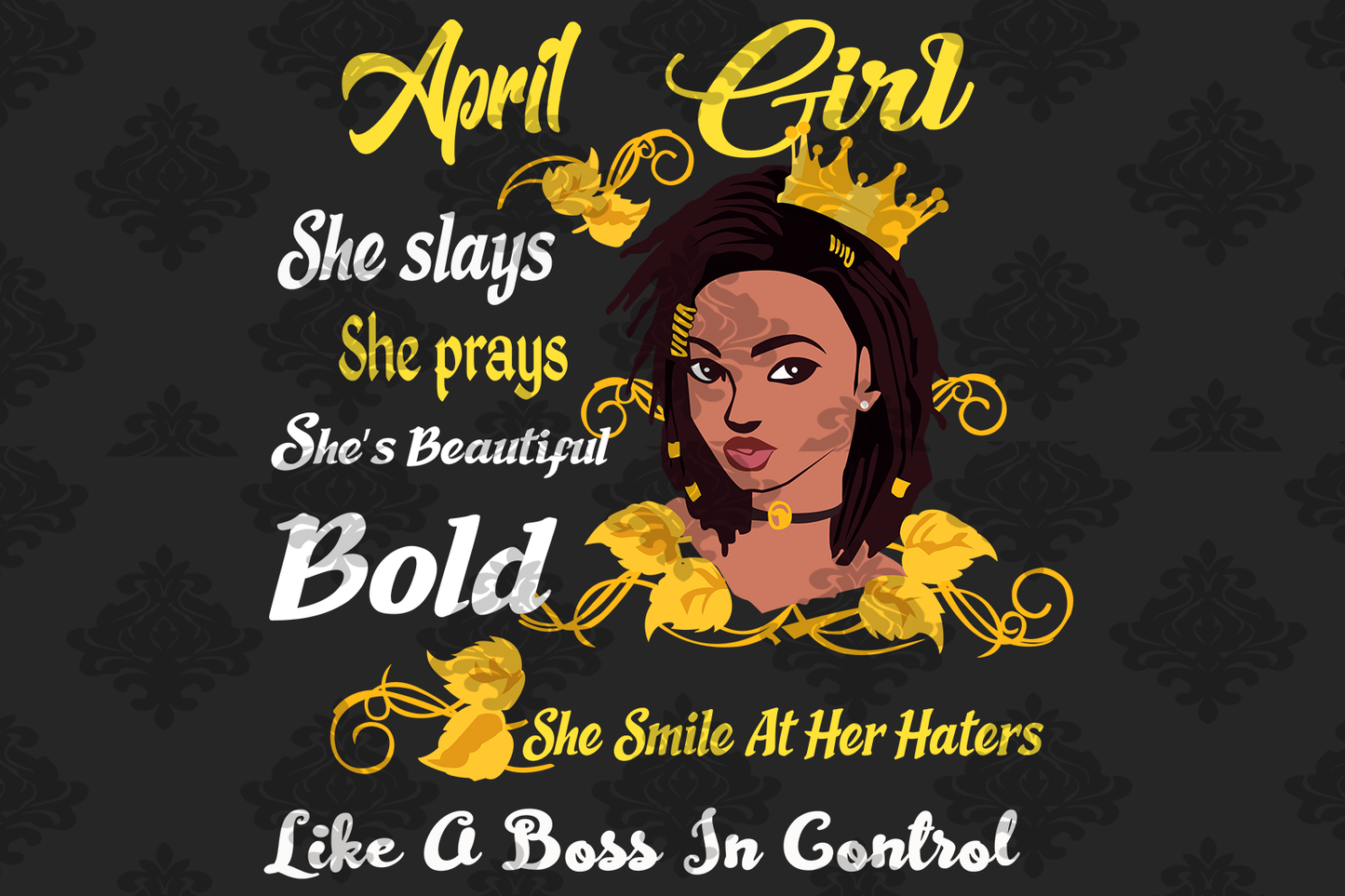 April girl svg born in April, living my best life