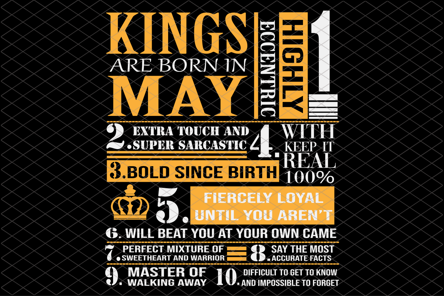 Kings are born in May May girl svg, born in May