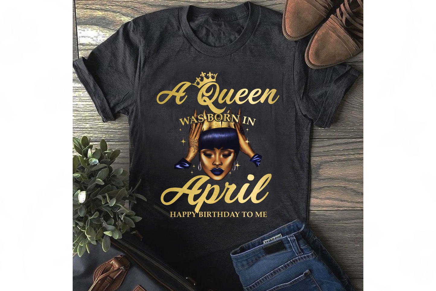 A queen was born in April retro vintage shirt, born in April