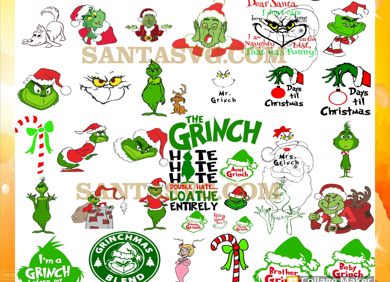 Grinch Bundle SVG, Grinch SVG, Grinch Cutting Image, Christmas Svg