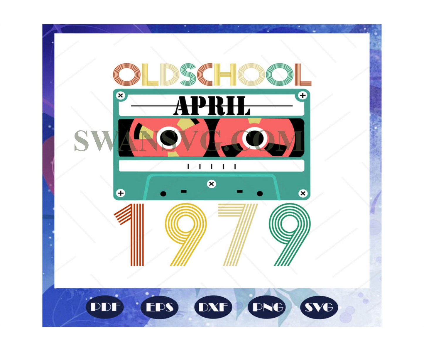 Old School April 1979 Svg, Since April 1979 Svg, Born In 1979 Svg