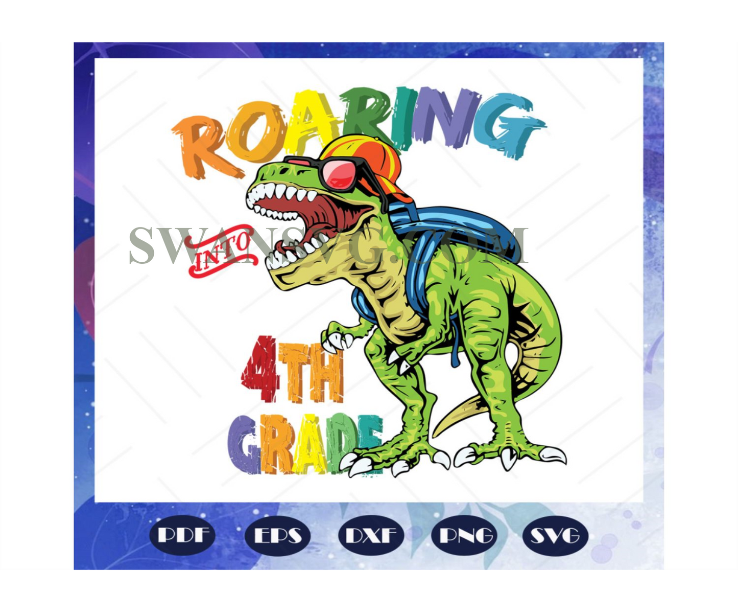Roaring into 4th grade svg, come to 4th grade svg, 4th grade svg