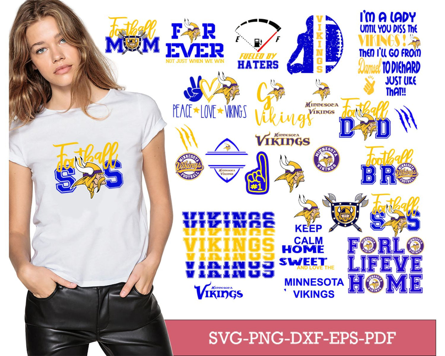 Minnesota Vikings Bundle Svg, Vikings Svg, Vikings logo svg