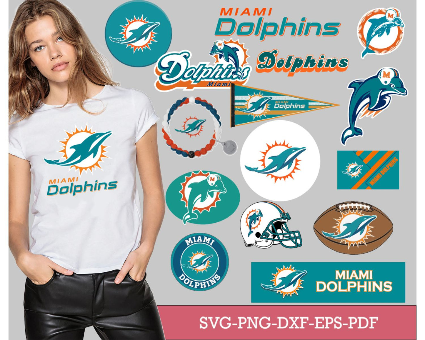 Miami Dolphins Bundle Svg, Dolphins Svg, Dolphins logo svg, Nfl svg