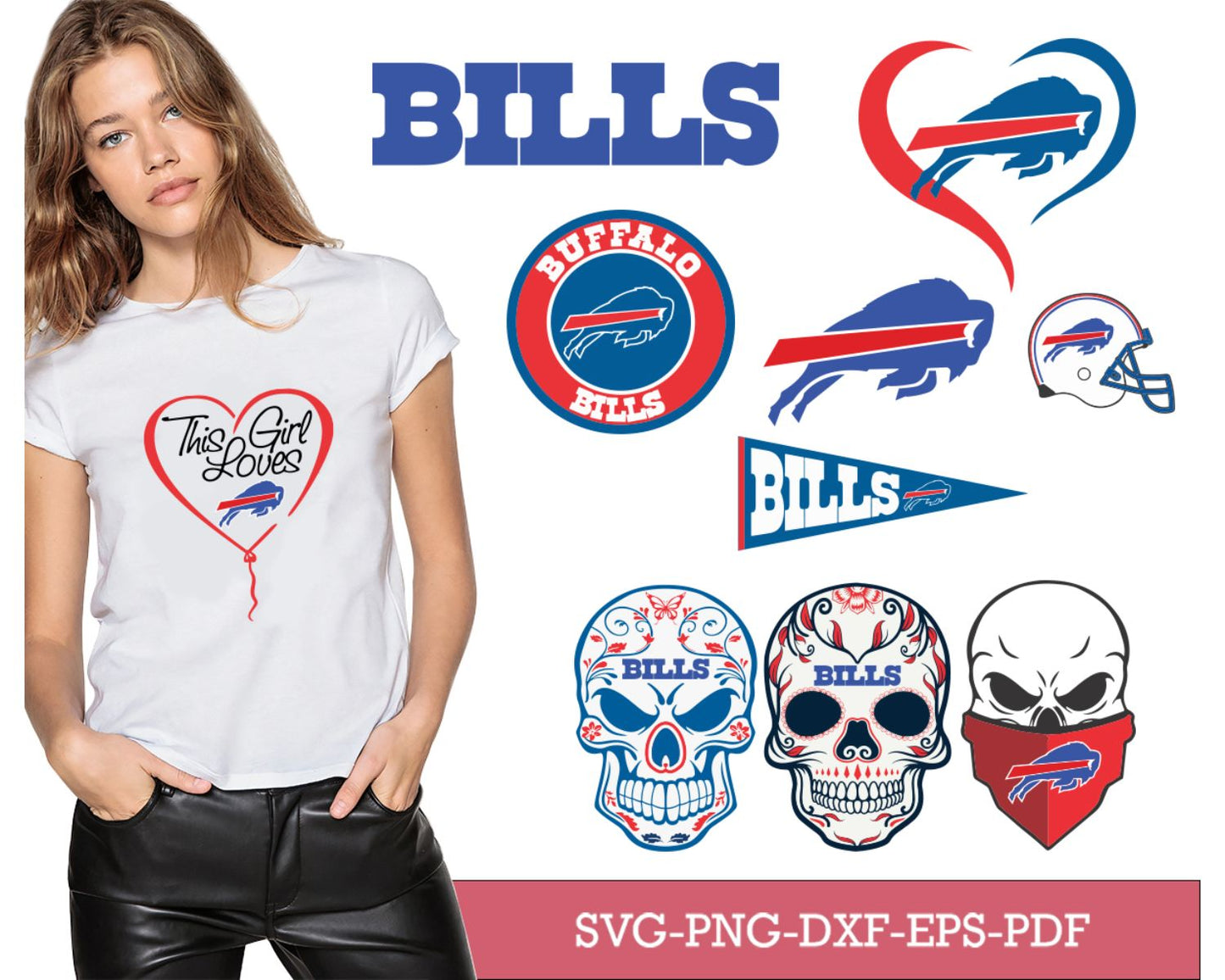 Buffalo Bills Bundle Svg, Bills Svg, Bills logo svg, Nfl svg, Football