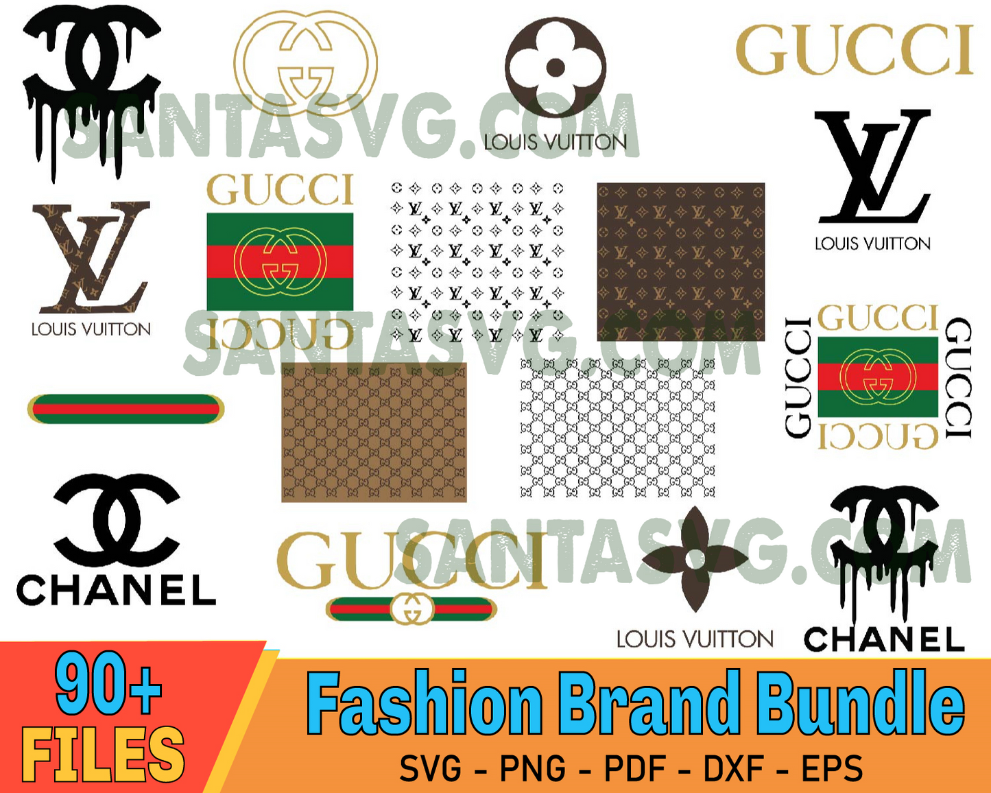 Fashion Brand Logo Svg, Bundle Logo Svg, Brand Logo Svg, Famous Logo