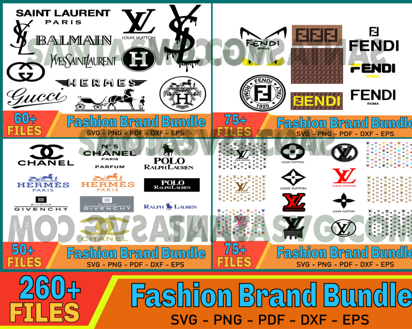 Fashion Brand Logo Svg, Bundle Logo Svg, Brand Logo Svg, Famous Logo