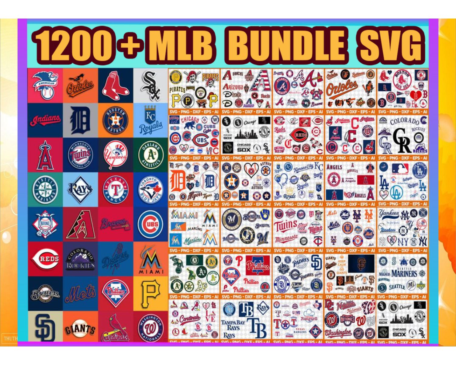 MLB Teams SVG baseball Svg mlb Svg All mlb Teams Svg, Sport