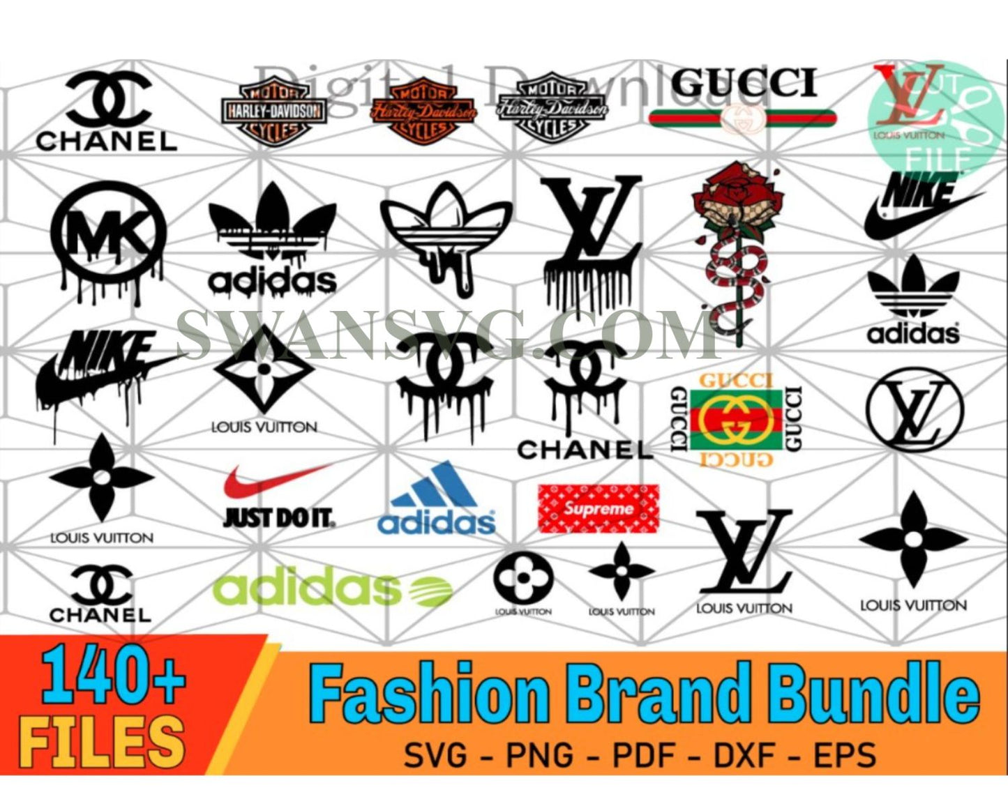 Fashion brand logo svg, Bundle Logo Svg, Brand Logo Svg