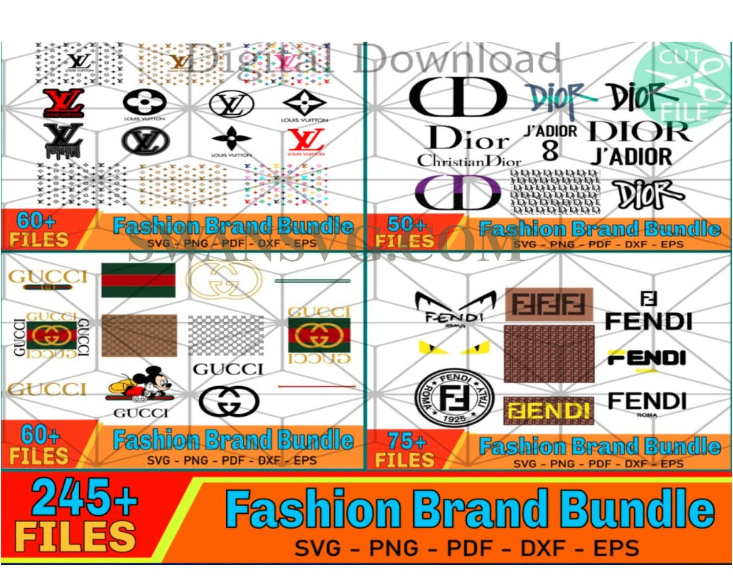 Fashion Brand Logo Svg, Bundle Logo Svg, Brand Logo Svg, Famous Logo Svg