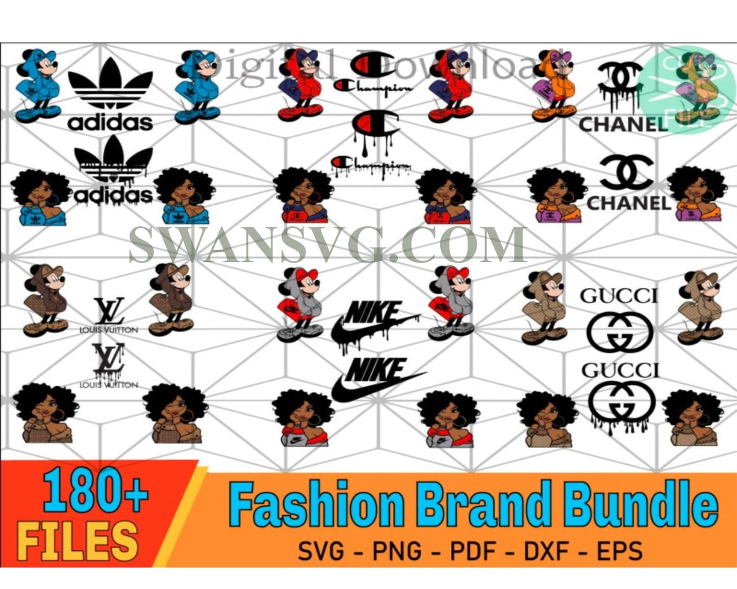 Fashion Brand Logo Svg, Bundle Logo Svg, Brand Logo Svg, Famous Logo