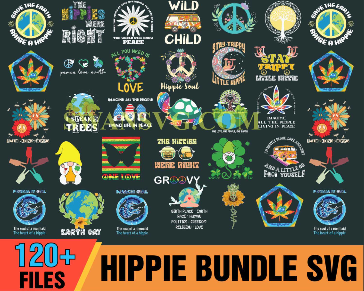 120+ Hippie Bundle SVG, Hippie SVG, Hippie SVG Bundle – SwanSvg