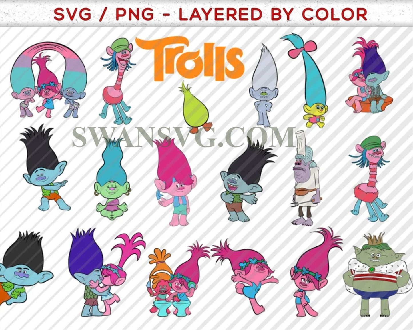 700 Mega Trolls World Tour Bundle, Trolls SVG, Trolls World Tour