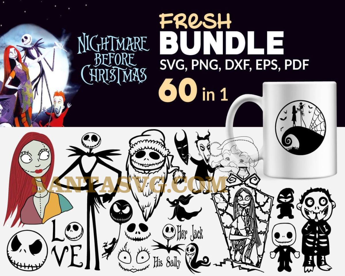 Nightmare Before Christmas Svg, Halloween Svg, Skellington Svg