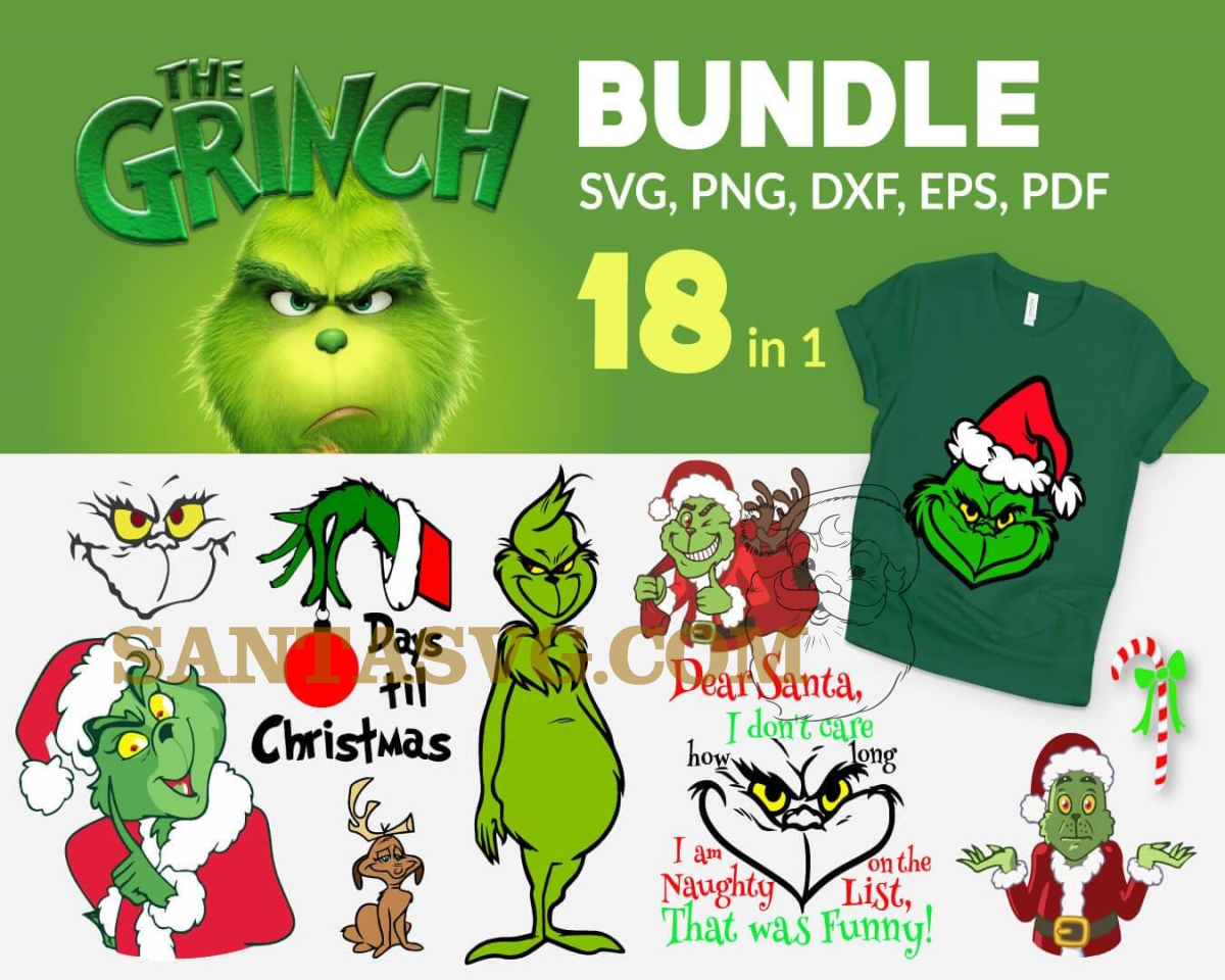 18 Grinch Bundle Svg, Grinhmas Svg, Dr Seuss Svg – SwanSvg