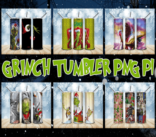 Bundle 20OZ Grinch Png, Grinch Png, Grinch Tumbler Png