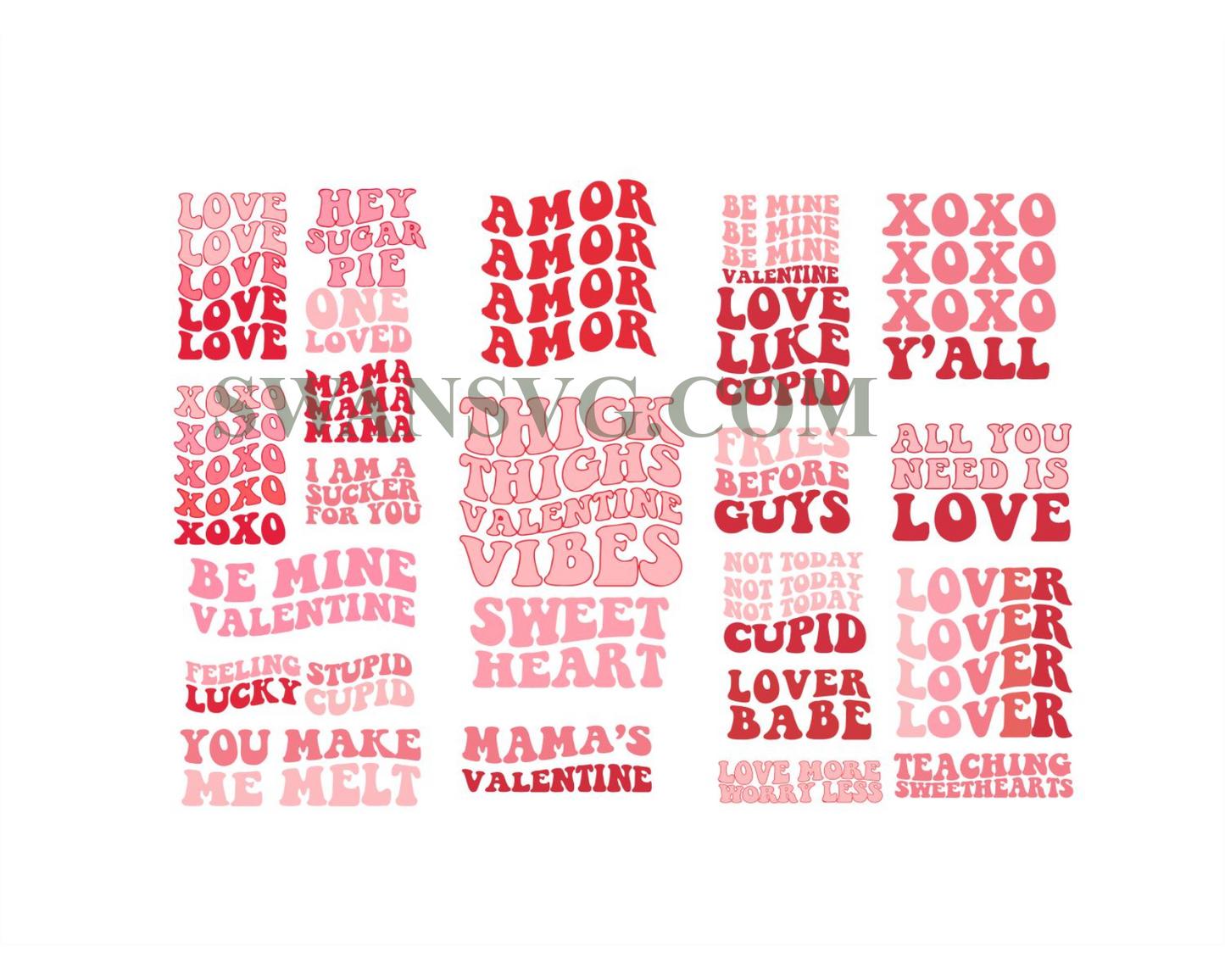 Retro Valentines SVG Bundle, Retro Valentine Designs Svg