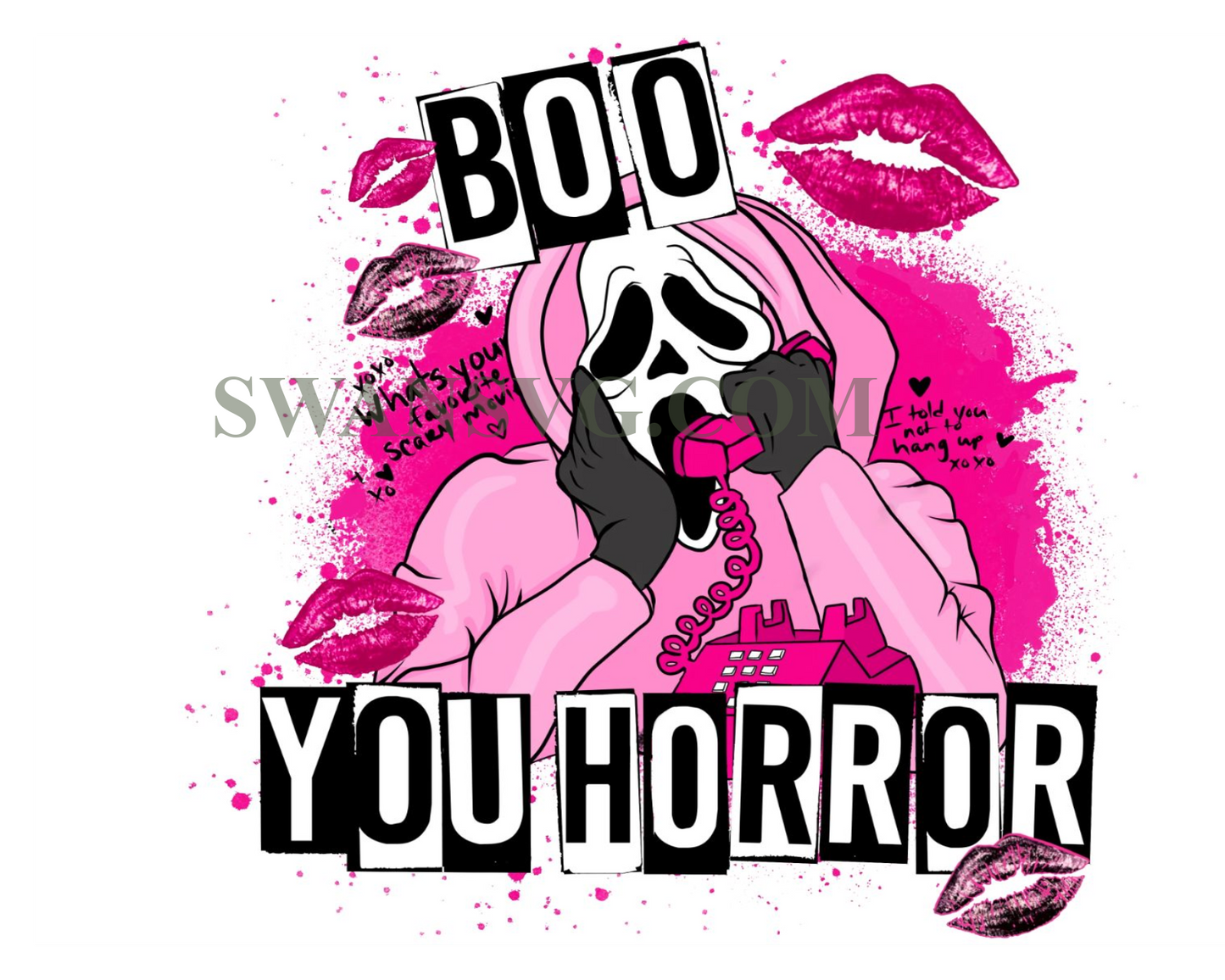 Boo You Horror PNG, Halloween Png, Halloween Spooky Vibes Png, Horror