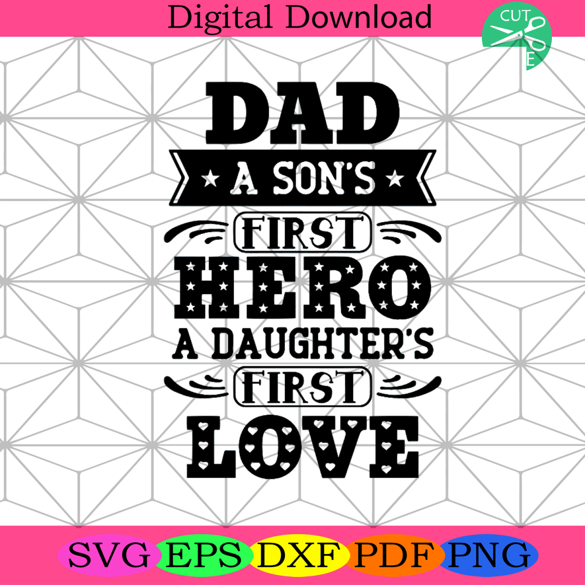 Dad A Sons First Hero Svg, Dad And Son, Reel Dad Svg