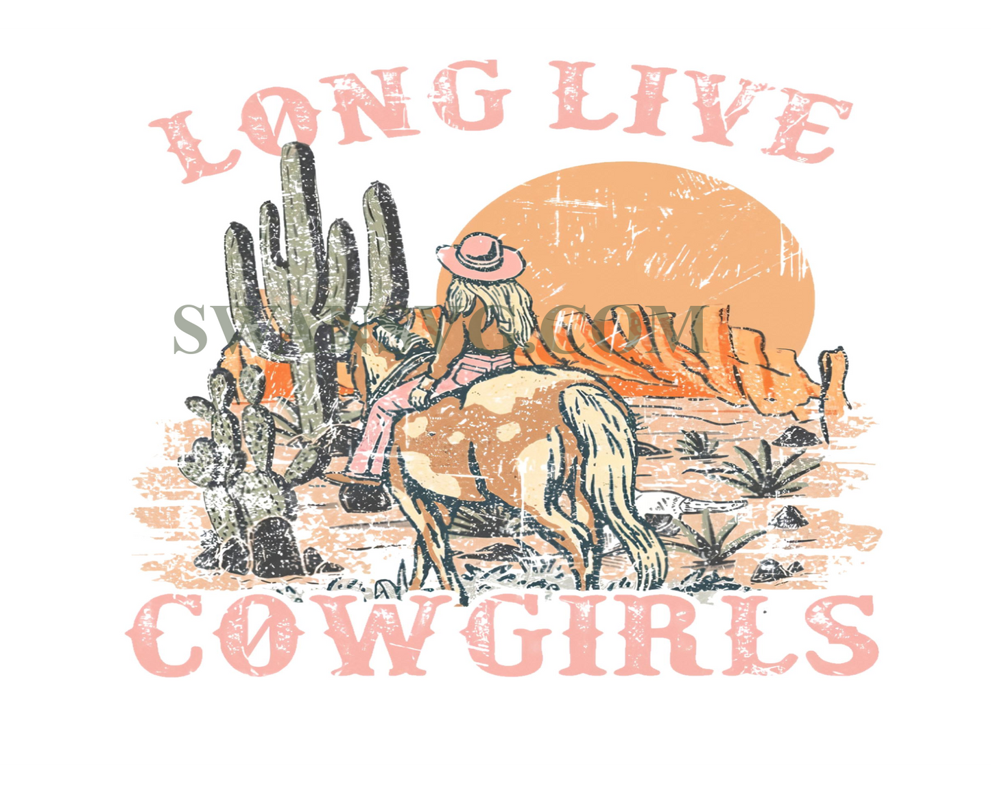 Long Live Cowgirls PNG Digital Download, Western The Cool Girl Png