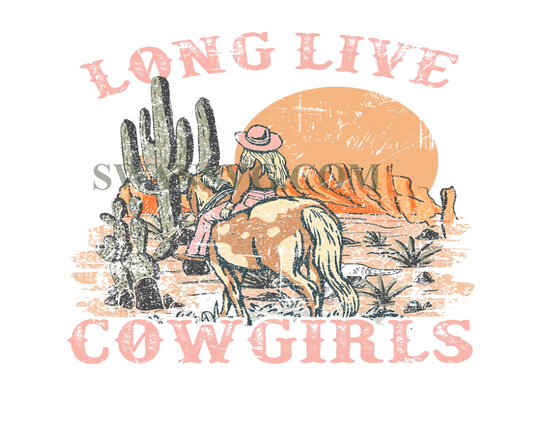 Long Live Cowgirls PNG Digital Download, Western The Cool Girl Png